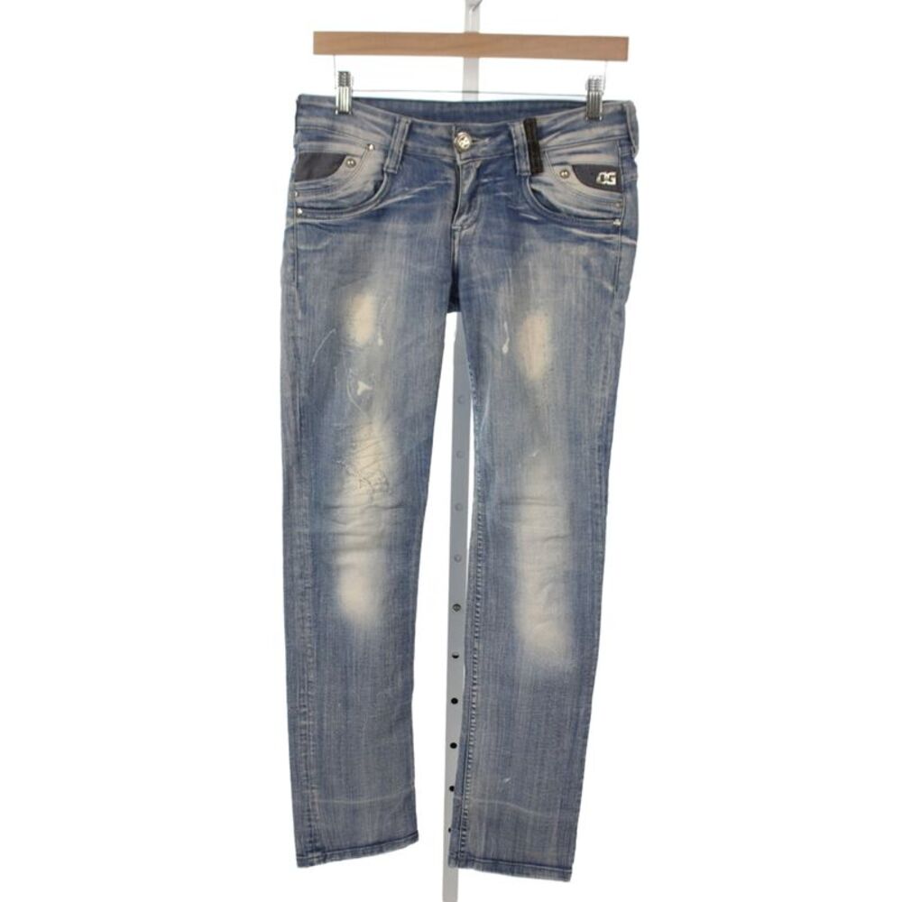 Dolce & Gabbana Womens Blue Straight Jeans Mid Rise Cotton Size 25